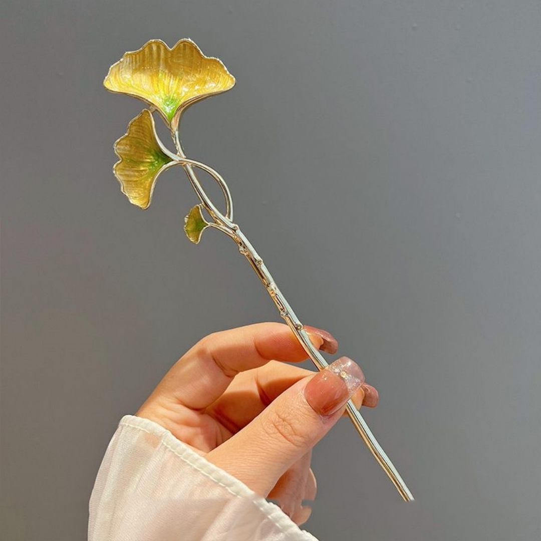 Hair Care Ingredients - New Chinese-Style Ginkgo Leaf Hairpin for