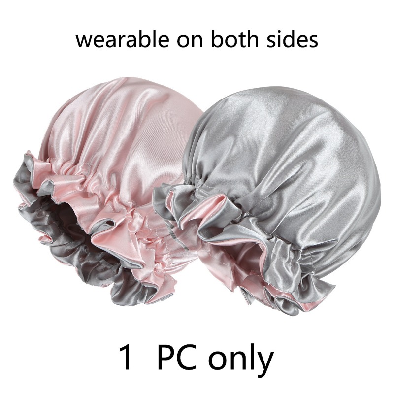 Reversible Satin Shower Cap fo - Satin Hair Bonnet review and price