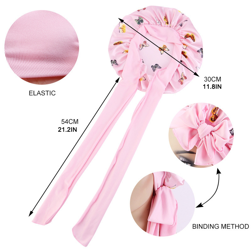 New Flower Print Silky Bonnet  - Satin Hair Bonnet review and price