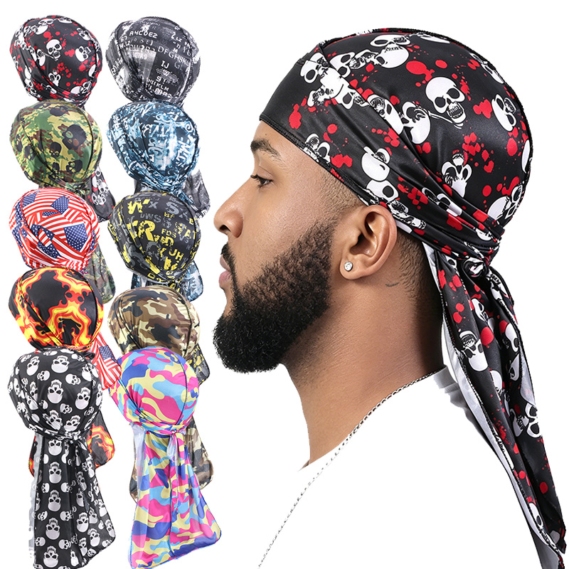 3PCS Fashion Long Tail Durag C - Satin Hair Bonnet review and price