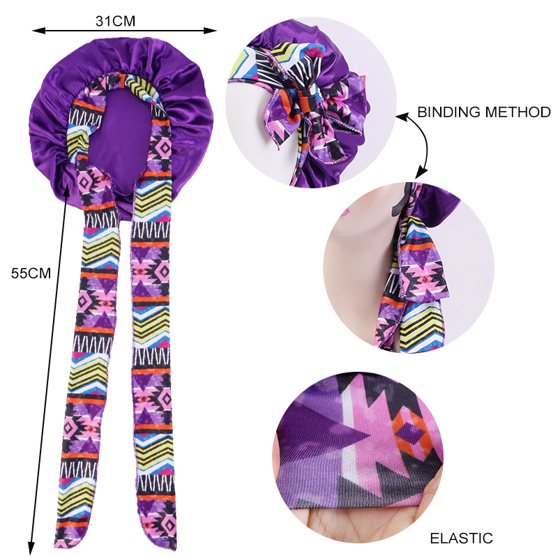 2PCS/LOT Boho Printed Headband - Satin Hair Bonnet review and price