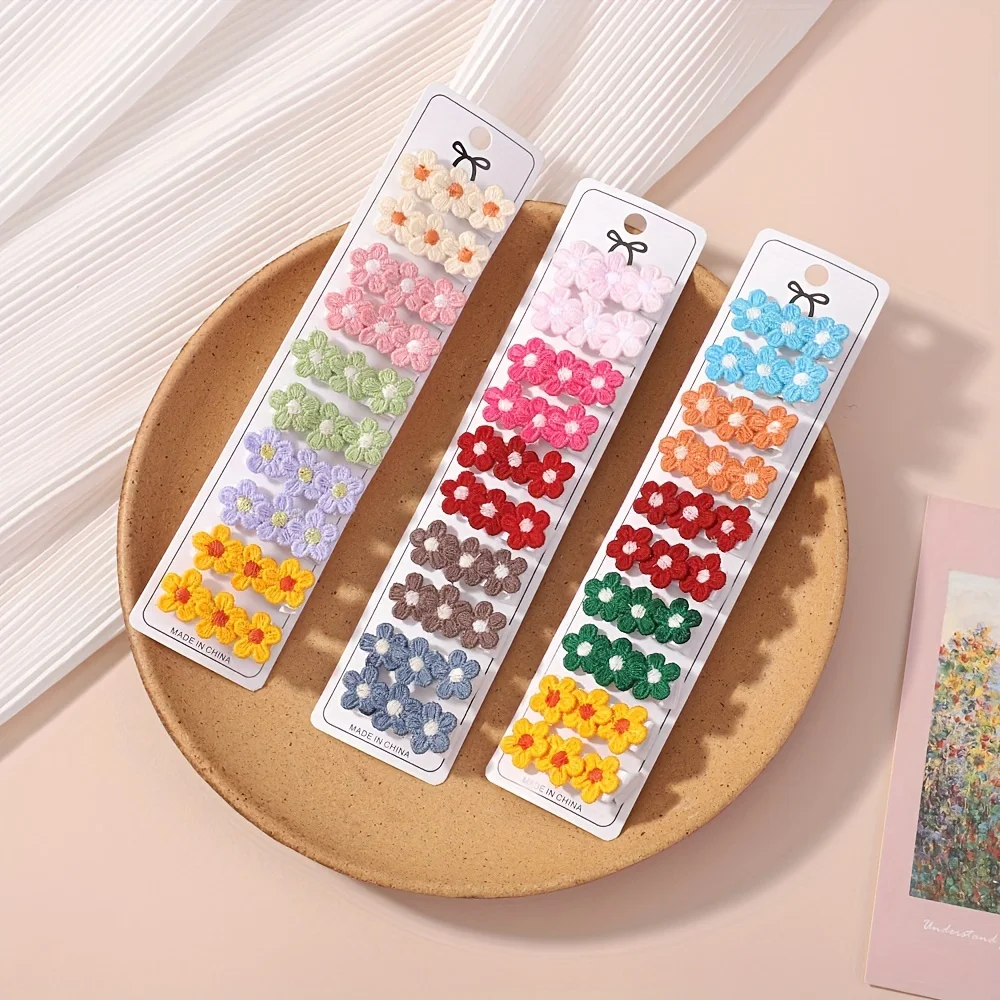 10Pcs/Set Baby Mini Flower Hai - Hair Care Gift Set review and price