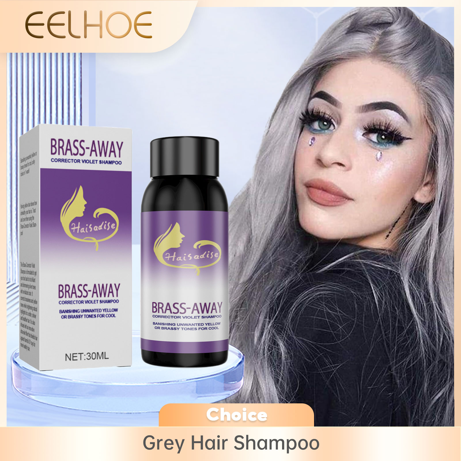 Gray Color Fixing Hair Dye Sha - Purple Toning Shampoo review and price