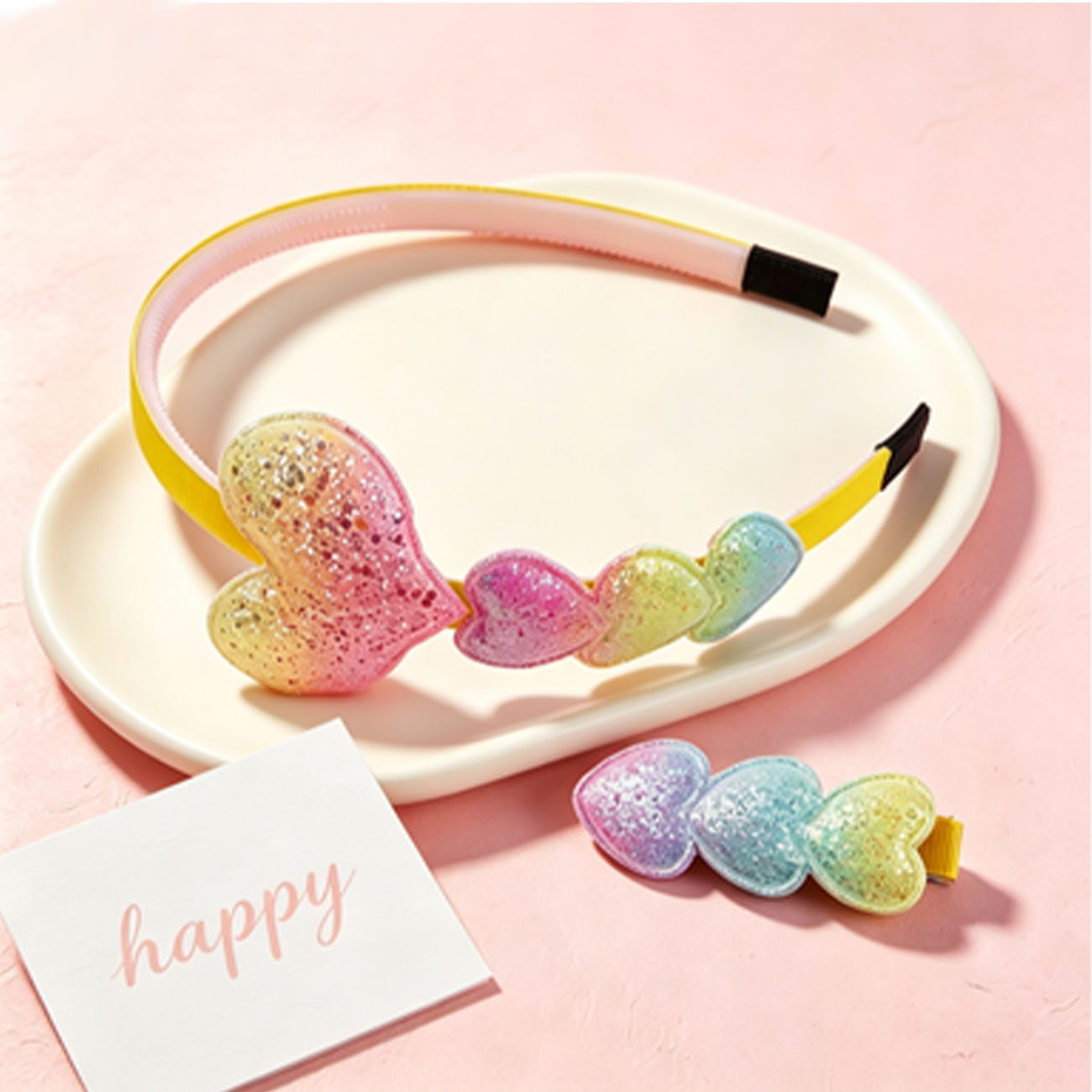 Glitter Heart Bow Headband Hai - Hair Care Gift Set review and price
