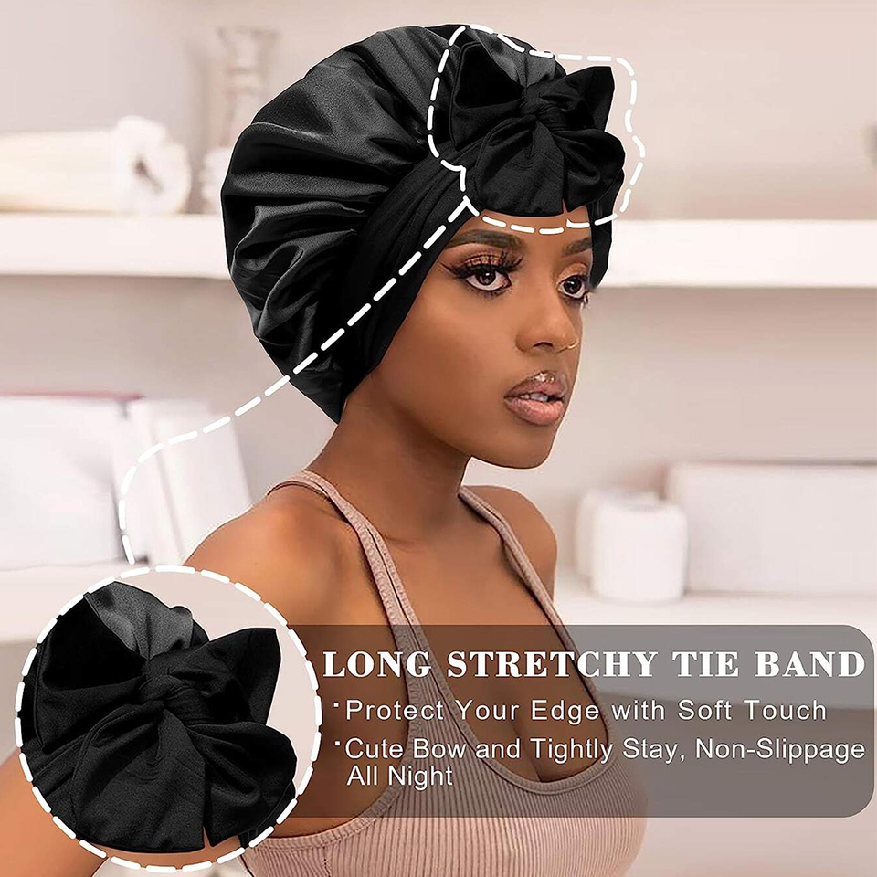 Satin Solid Sleeping Hat Silky - Satin Hair Bonnet review and price