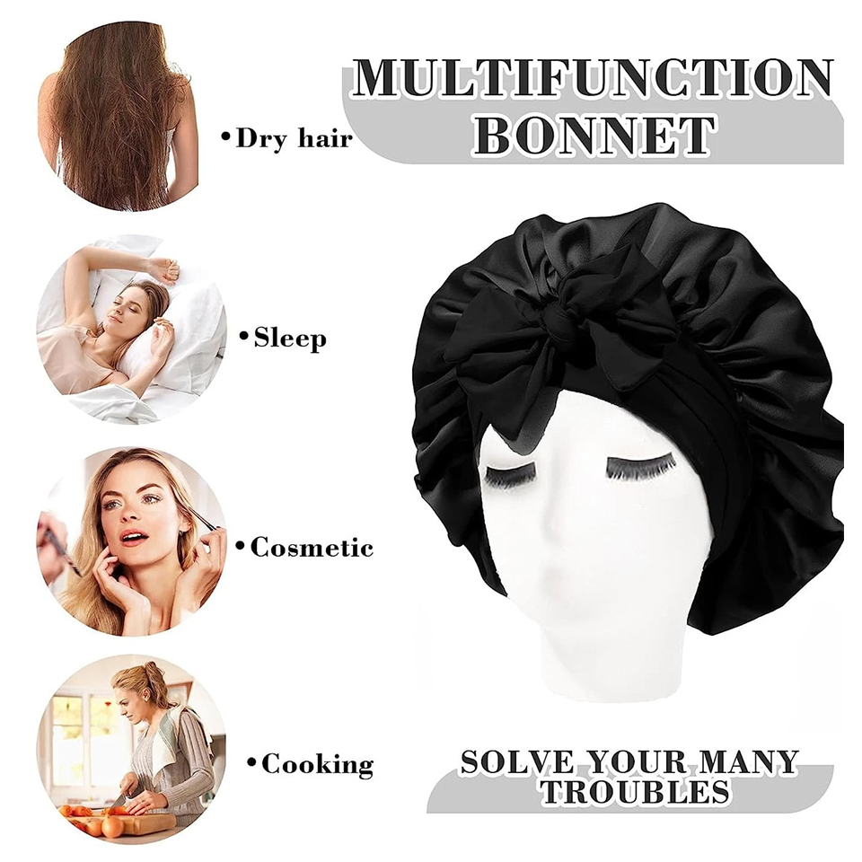 Satin Solid Sleeping Hat Silky - Satin Hair Bonnet review and price