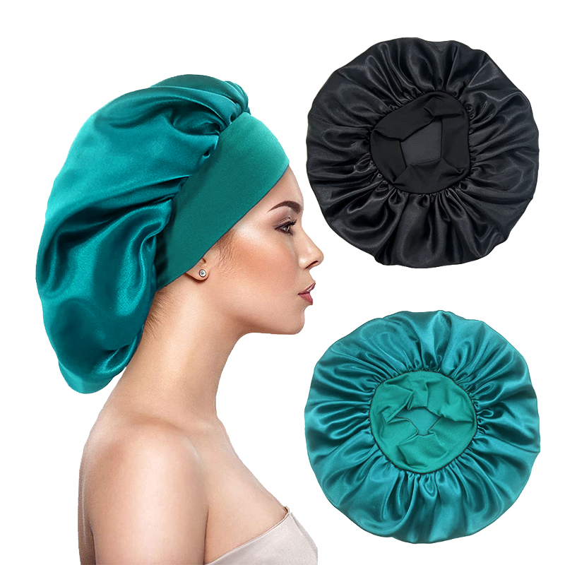 2PCS/LOT Women's Satin Solid B - Satin Hair Bonnet review and price