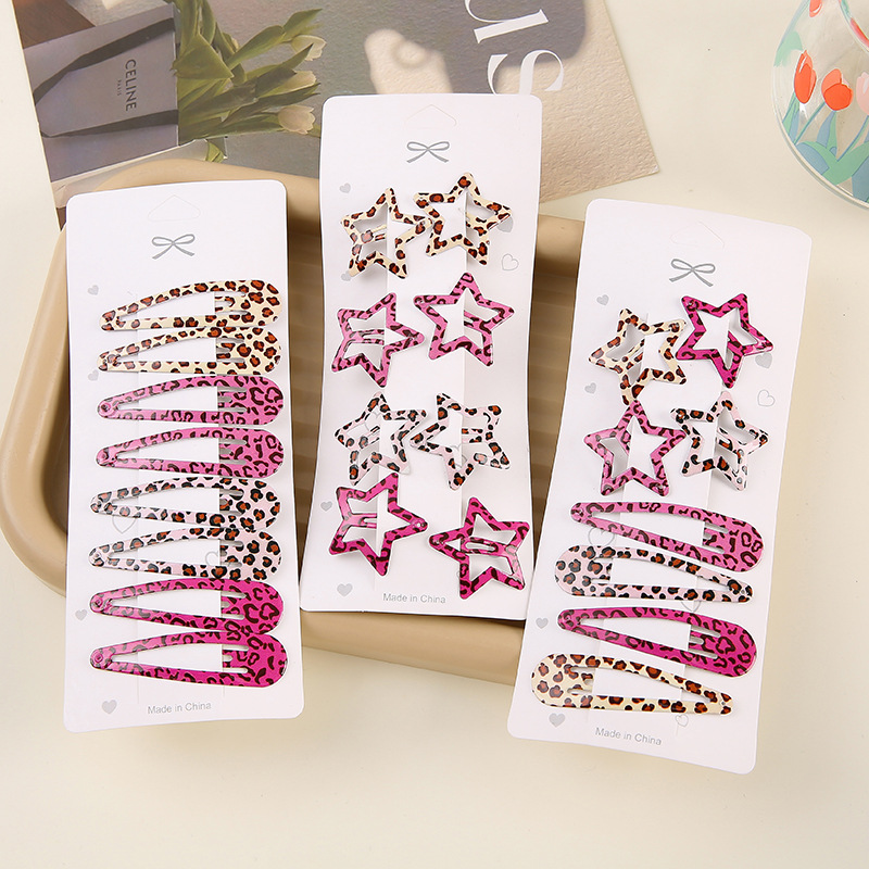 Simple Leopard Print Hairpins  - Hair Care Gift Set review and price
