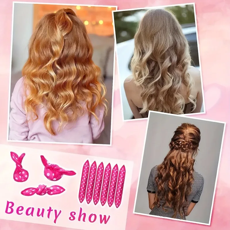 11pcs Hair Curlers Kit Heatles - Satin Hair Bonnet review and price